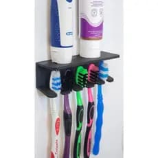 Suporte de parede escovas de dente 5 escovas e prateleira Suporte Porta Escovas de Dente Parede