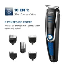 Aparador de Pelos Elétrico Sem Fio Mondial Super Groom 10 em  BG-03 Bivolt Original com Nota fiscal