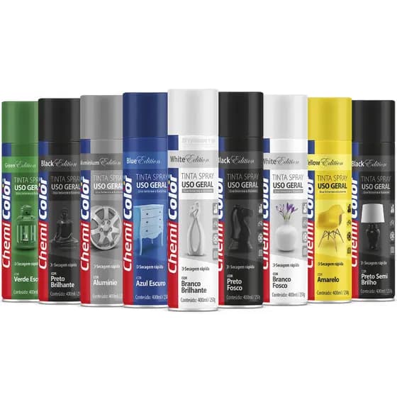 Tinta Spray Uso Geral Chemicolor 400ml Várias Cores