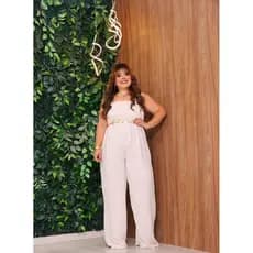Macacão Longo Feminino Com Busto em Lastex Tomara que Caia Confortável – Do Slim ao Plus Size Vestindo do 38 ao 60