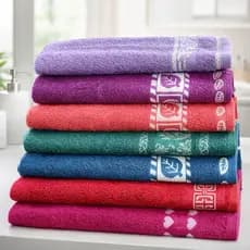 Toalha de Rosto 100% Algodão Bordada Macia e Elegante para uso diário 50x80cm