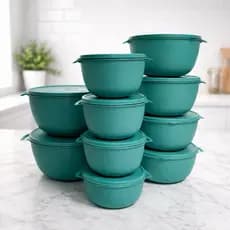 Potes Plásticos Redondos Bowl com Tampa 10 unidades BPA Free Organizador Cozinha Freezer Geladeira Microondas