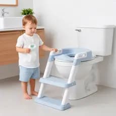 Troninho Bebê Escadinha Criança Confortável Vaso Sanitário Hora do Banheiro Assento Decoração Penico