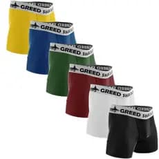 Kit 6 Cueca Boxer Masculino Adulto Cueca Box Qualidade Premium Lisa ou Kit com 3 Cuecas