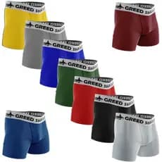 Kit 20 Cuecas Boxer Box Adulto Masculino Microfibra Premium Lisas ou Kit com 10 Cueca