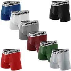 Kit 20 Cuecas Boxer Masculino Adulto Cueca Box Qualidade Premium Lisas ou Kit com 10 Cuecas