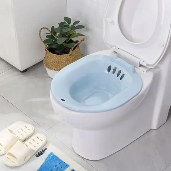 Bacia Para Banho de Assento de Vaso Sanitário Higiene Íntima Mulheres Idosos Pós-Parto
