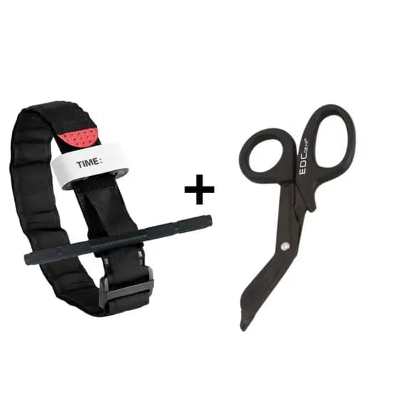 Torniquete Tático Haste Metal Tesoura Ponta Romba Grande EDC Primeiros Socorros