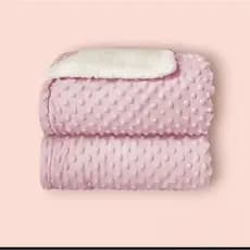 Cobertor Luxo Para Bebê Dupla Face Soft Bolha Com Sherpa