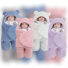 Saco de Dormir Bebe Ursinho Maternidade com Sherpa Dupla Face Menina e Menino