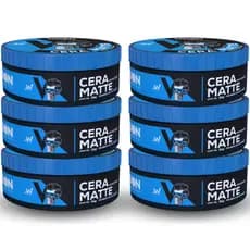 Kit 06 Cera Pomada Modeladora Vision Barber Shop 70g Barba Cabelo Bigode