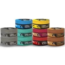 Kit 10 Cera Pomada Modeladora Vision Barber Shop 130g Barba Cabelo Bigode