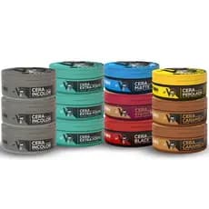 Kit 12 Cera Pomada Modeladora Vision Barber Shop 130g Barba Cabelo Bigode
