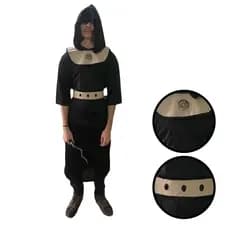 Fantasia de Mago Preto Infantil com Acessórios Cinza