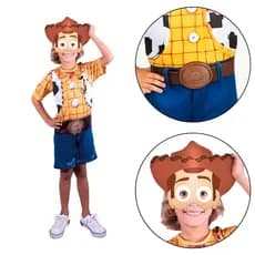 Fantasia Xerife Woody Infantil Básica Toy Story Disney