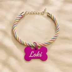 Coleira Pet Personalizada para Cachorro Gato Macho Fêmea – Com Nome Gravado