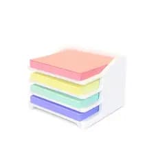 Organizador de Blocos Adesivos– Porta Post-it com 4 Divisórias