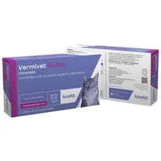 Vermífugo Para Gatos Vermivet Composto  Biovet 4 Comprimidos