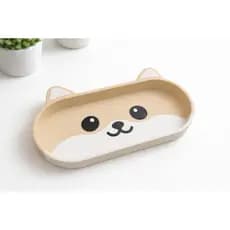 Porta Óculos Raposinha Bege Organizador de Mesa Decorativo