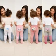 Meia Calça Bebê com Desenho Menina/Menino 0-6 Meses à 12-24 Confortável
