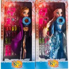 Boneca Frozen Elsa e Anna Filme Musical Bonecas Articuladas 30cm Infantil com acessórios