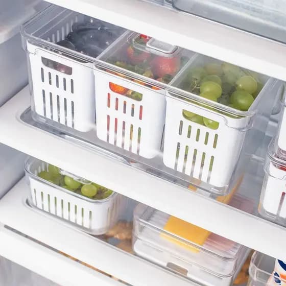 Organizadores de Geladeira com Cesto Linha Clear Fresh – OU