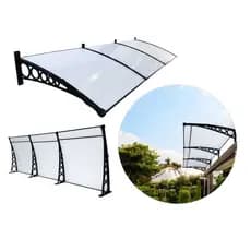 Toldo Imperial em Policarbonato 4,00x0,80m - para Janelas, Portas, Lojas - Com Fita De Vedação
