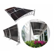 Toldo Imperial em Policarbonato 4,80x0,80m - para Janelas, Portas, Lojas - Com Fita De Vedação
