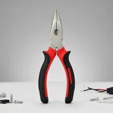 Alicate de bico longo reto meia cana 160mm 6 polegada Black Bull