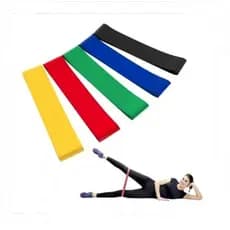Kit 5 Faixas Elásticas Para Exercícios Multifuncional Treino Crossfit Yoga Fisioterapia