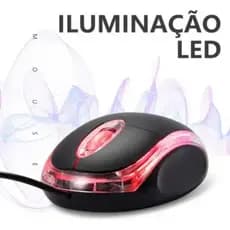 Mini Mouse Óptico USB Com Fio 1000DPI 3 Botões Uso Diário Para PC Notebook Escritório e Casa Quantidade Variável