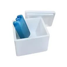 Kit Caixa De Isopor 1 Litro C/ Gelo Rigido 200ml super frio isulina vacinas .