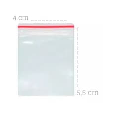 1000 Saco Zip Lock Abre Fecha Livre Bpa Free 4x5 Cm Pequeno - N0 ZIPPER