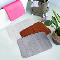 Tapete Flannel Para Banheiro 40x60cm Antiderrapante Aveludado Alta Absorção Macio