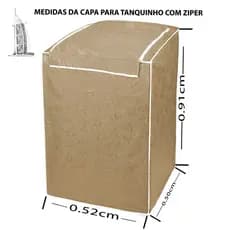 Capa Para Máquina De 7 a 9kg Várias Cores Interior Aveludado Acabamento Premium