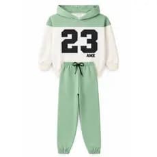 Conjunto Moletom Infantil Inverno Masculino Capuz + Calça Moletom Estilo L45