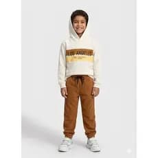 Conjunto Moletom Infantil Inverno Masculino Casaco Capuz + Calça Com Elástico L46