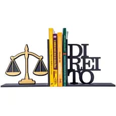 Suporte de Livros Direito Decorativo em MDF para Estante Escritório Advocacia