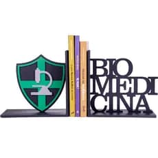 Aparador de Livros Biomedicina MDF Porta Livros Decorativo Profissão Biomédico Estante Consultório
