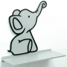 Prateleira Infantil Elefante Fofa Decorativa  Decoração Quarto Bebê Delicada