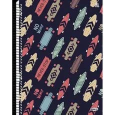 Caderno Universitario Masculino 15 Materias Capa Dura 240 Folhas Sortido Ideal Estudos Organizacao Material Escolar R...