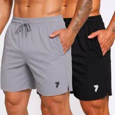 Kit 2 Shorts Masculino Dry Fit com Elastano Academia Treino Corrida e Esportes