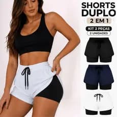 Kit 2 Shorts Academia Feminino Premium Dry Fit Academia Corrida Caminhada