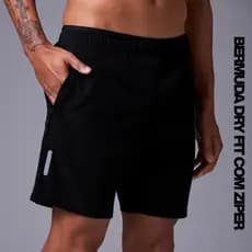 Shorts Masculino Dry Fit Premium com Zíper Reforçado Fresquinho Respirável Academia Praia Lazer Dia a Dia