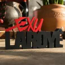 Letreiro Laroyê Exu Decorativo De Mesa Umbanda Candomblé