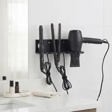 Suporte 3 em 1 para Secador, Chapinha e Babyliss Organizador de Parede