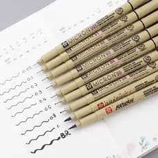 Profissional Fineliner Pigmento Ponta Fina Caneta fineliner Micron Marcador Fineliner Drawing Liner Pen Art Marker Fineliner 005 01 02 03 04 05 08 1.0 Brush Sketching Pen