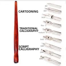 Kit 9pcs Caneta Calligraphy Para Desenho Quadrinhos Escrita De Arte