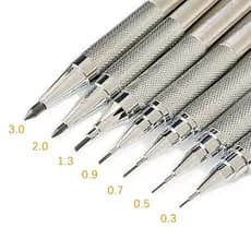 Lápis Mecânico Profissional De Metal Para Desenho 0,3/0,5/0,7/0,9/1,3/2,0/3,0mm