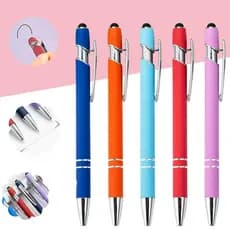 Estudantes Caneta Esferográfica Retrátil De Metal Stylus Escola & Escritório Escrita Papelaria 1.0mm Tinta Preta